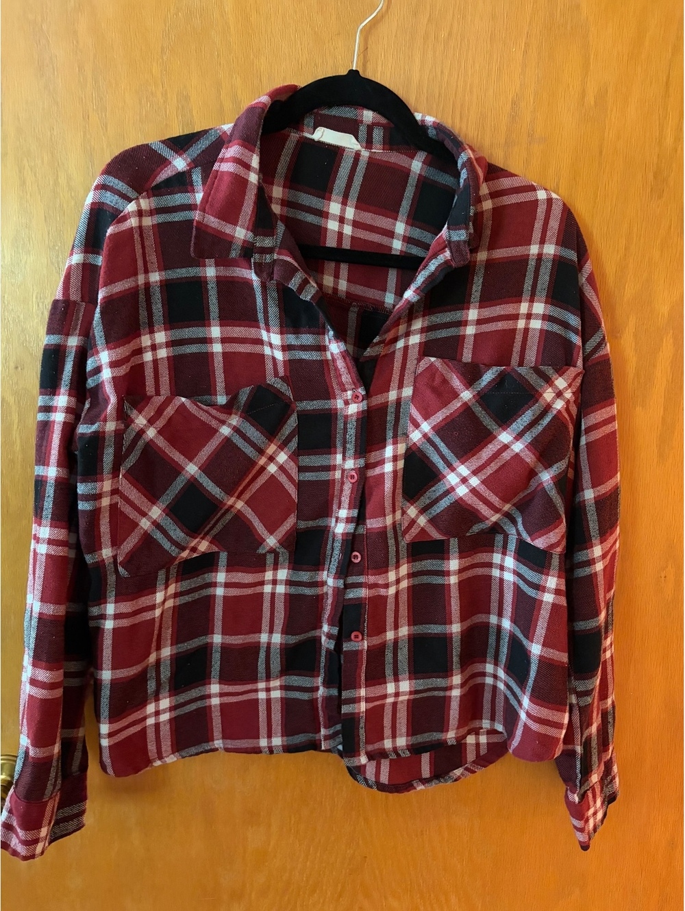 Flannel crop top long sleeve by Miss love